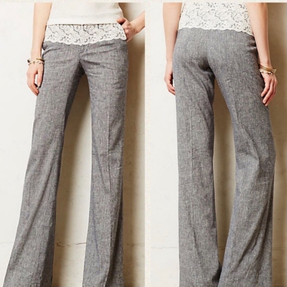 {Anthropologie} Elevenses lace waist pants